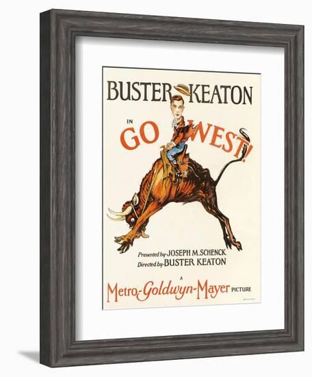 Go West, 1925, Directed by Buster Keaton-null-Framed Giclee Print