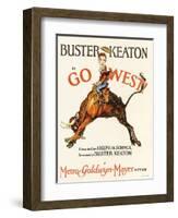 Go West, 1925, Directed by Buster Keaton-null-Framed Giclee Print