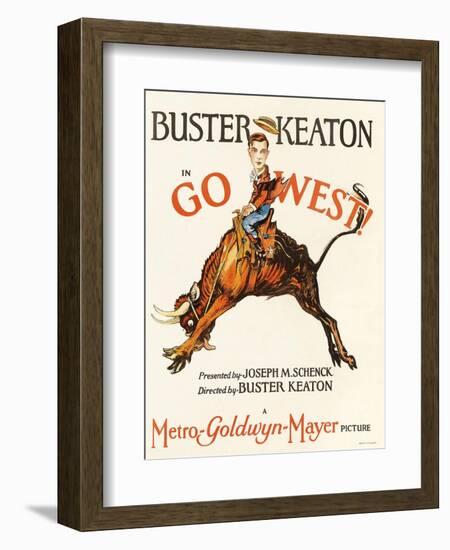 Go West, 1925, Directed by Buster Keaton-null-Framed Giclee Print