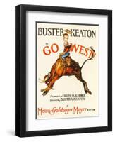 Go West! (Aka Go West), Buster Keaton, 1925-null-Framed Art Print