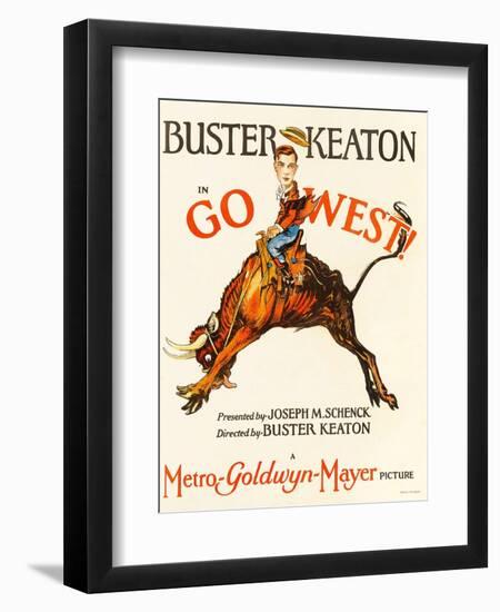 Go West! (Aka Go West), Buster Keaton, 1925-null-Framed Art Print