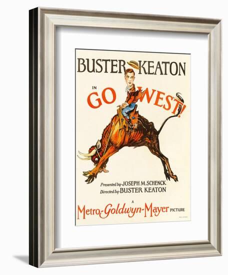 Go West! (Aka Go West), Buster Keaton, 1925-null-Framed Art Print