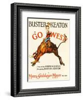 Go West! (Aka Go West), Buster Keaton, 1925-null-Framed Art Print