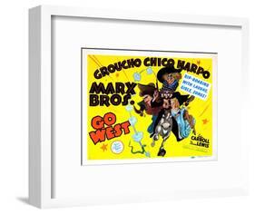 Go West, Chico Marx, Groucho Marx, Harpo Marx [The Marx Brothers], 1940-null-Framed Art Print