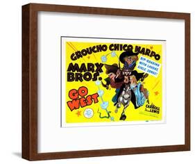 Go West, Chico Marx, Groucho Marx, Harpo Marx [The Marx Brothers], 1940-null-Framed Art Print