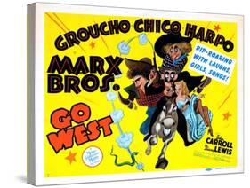 Go West, Chico Marx, Groucho Marx, Harpo Marx [The Marx Brothers], 1940-null-Stretched Canvas