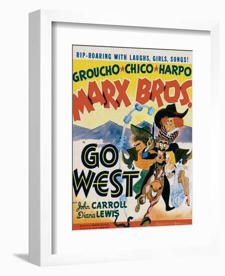 Go West-null-Framed Art Print