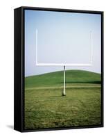 Goal Post in Field-Michael Prince-Framed Stretched Canvas