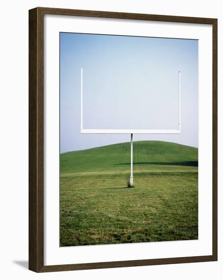 Goal Post in Field-Michael Prince-Framed Photographic Print