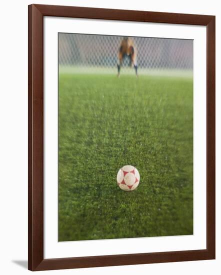 Goalie Anticipating Soccer Kick-David Madison-Framed Photographic Print