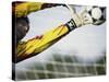 Goalie Attempting to Stop a Soccer Ball-null-Stretched Canvas