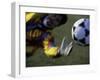 Goalie Attempting to Stop a Soccer Ball-null-Framed Photographic Print