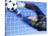 Goalie Attempting to Stop a Soccer Ball-null-Stretched Canvas