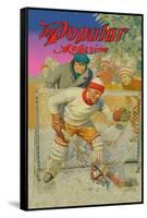 Goalie Making Glove Save-null-Framed Stretched Canvas