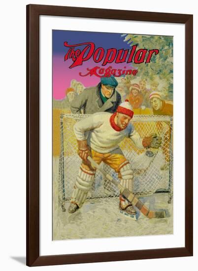 Goalie Making Glove Save-null-Framed Art Print