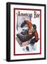 Goalie Making Stick Save-null-Framed Art Print