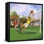 Goalkeeper in the Football Match-null-Framed Stretched Canvas