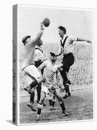 Goalmouth Action at Clapton Orient, London, 1926-1927-null-Stretched Canvas