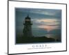 Goals A Journey of a Thousand Miles Begins with a Single Step Lighthouse-null-Mounted Mini Poster