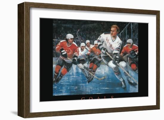 Goals - Hockey-Unknown Unknown-Framed Premium Giclee Print