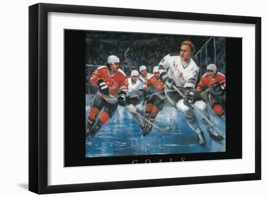 Goals - Hockey-Unknown Unknown-Framed Premium Giclee Print