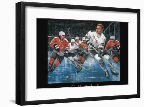 Goals - Hockey-Unknown Unknown-Framed Art Print