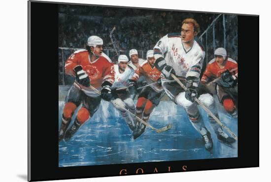 Goals - Hockey-Unknown Unknown-Mounted Art Print
