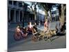 Goat Cart with Children on a Sunday in the Plaza De La Revolucion, Bayamo, Cuba, West Indies-R H Productions-Mounted Photographic Print