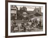 Goat Carts and People at Felixstowe Suffolk-null-Framed Photographic Print