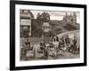 Goat Carts and People at Felixstowe Suffolk-null-Framed Photographic Print