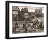 Goat Carts and People at Felixstowe Suffolk-null-Framed Photographic Print