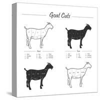 Goat Cut Scheme - B&W-ONiONAstudio-Stretched Canvas