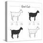 Goat Cut Scheme - B&W-ONiONAstudio-Stretched Canvas