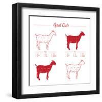 Goat Cuts-ONiONAstudio-Framed Art Print