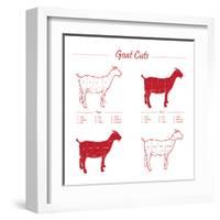 Goat Cuts-ONiONAstudio-Framed Art Print