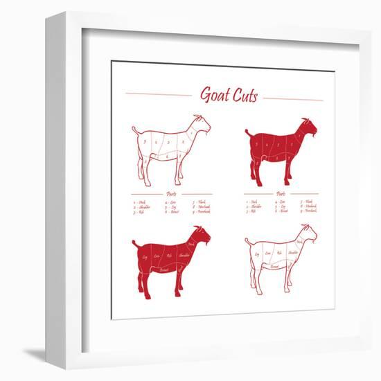 Goat Cuts-ONiONAstudio-Framed Art Print