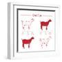 Goat Cuts-ONiONAstudio-Framed Art Print