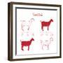 Goat Cuts-ONiONAstudio-Framed Art Print