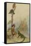 Goat-Face and the Lizard-Warwick Goble-Framed Stretched Canvas
