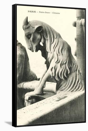 Goat Gargoyle, Notre Dame-null-Framed Stretched Canvas