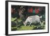 Goat in the Garden, C. 1903-5-Hans Am Ende-Framed Giclee Print