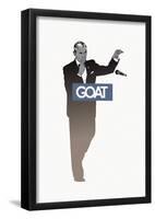 Goat POTUS - Mic Drop Sillhouette-null-Framed Poster