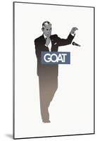 Goat POTUS - Mic Drop Sillhouette-null-Mounted Poster