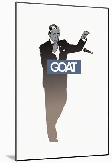 Goat POTUS - Mic Drop Sillhouette-null-Mounted Poster