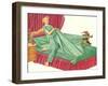 Goat Pulling on Sheet-null-Framed Art Print