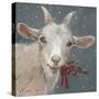 Goat with Holly-Mary Miller Veazie-Stretched Canvas