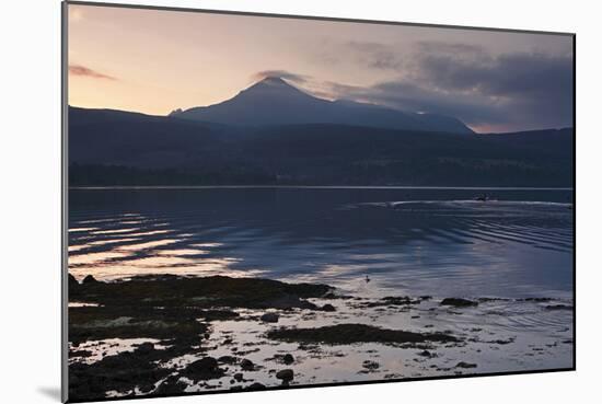 Goatfell across Brodick Bay, Arran, North Ayrshire, Scotland-Peter Thompson-Mounted Photographic Print