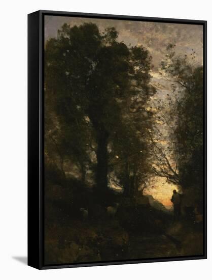Goatherd of Terni, C. 1871 (Oil on Canvas)-Jean Baptiste Camille Corot-Framed Stretched Canvas