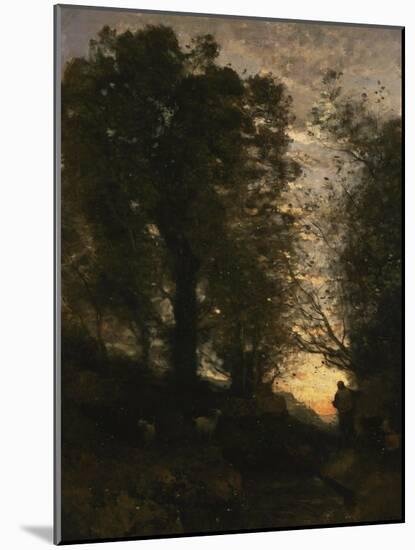Goatherd of Terni, C. 1871 (Oil on Canvas)-Jean Baptiste Camille Corot-Mounted Giclee Print