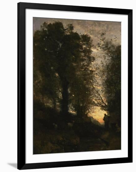 Goatherd of Terni, C. 1871 (Oil on Canvas)-Jean Baptiste Camille Corot-Framed Giclee Print